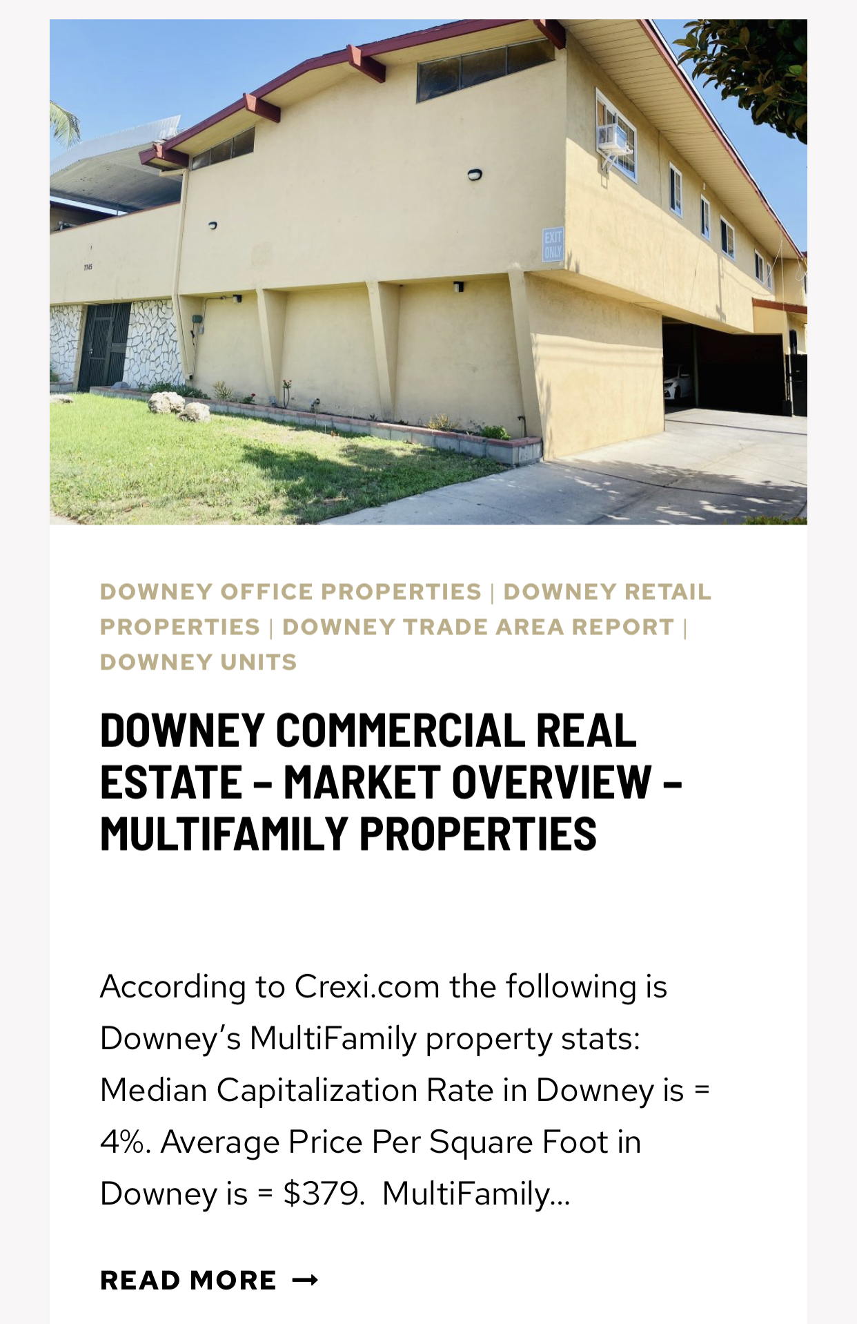 Downey Commercial MultiFamily Units Call 323-456-6110 Fernando Spindola Commercial Agent